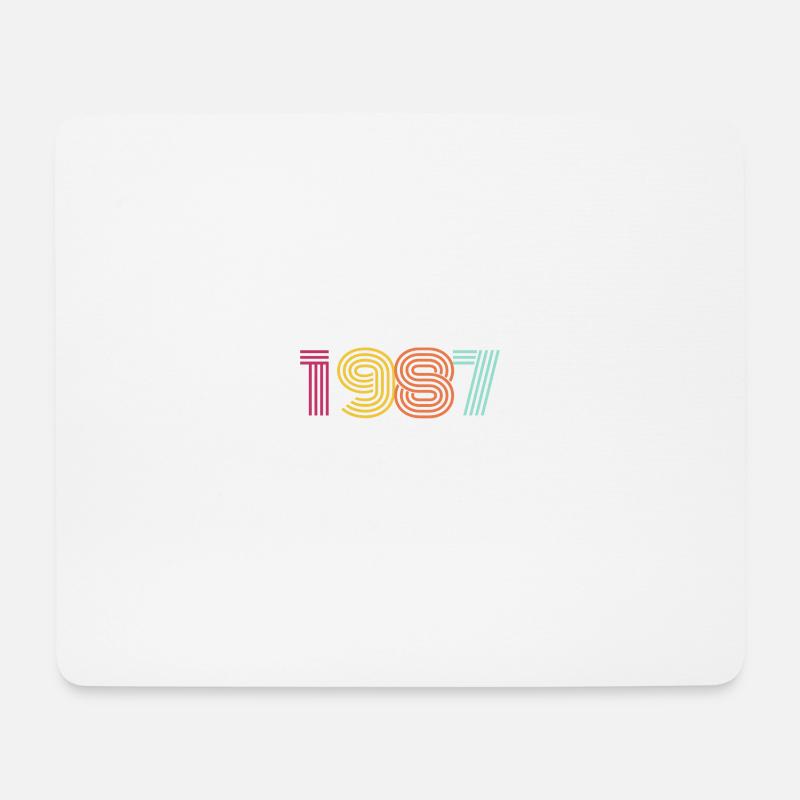 1987 JAHRGANG - Mousepad (Querformat) - Weiß