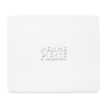 Police transparente PEACE PLEASE - Tapis de souris (format paysage) - blanc - Devant