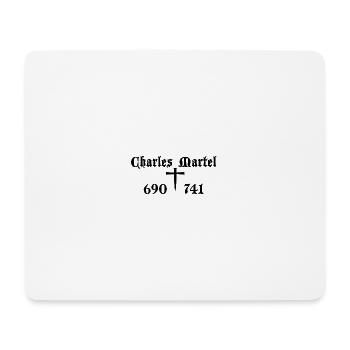 Charles Martel noir - Mouse Pad (horizontal) - white - Front