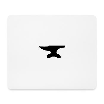 Amboss Schwarz Black - Mousepad (Querformat) - Weiß - Vorne