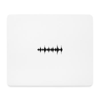 Onde sonore de musique - Tapis de souris (format paysage) - blanc - Devant