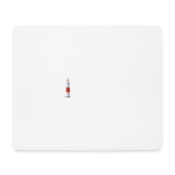 Moin Moin ist Gesabbel Leuchtturm Wellen Meer - Mousepad (Querformat) - Weiß - Vorne