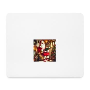Weihnachtsmann sitzt auf dem Klo - Mousepad (Querformat) - Weiß - Vorne