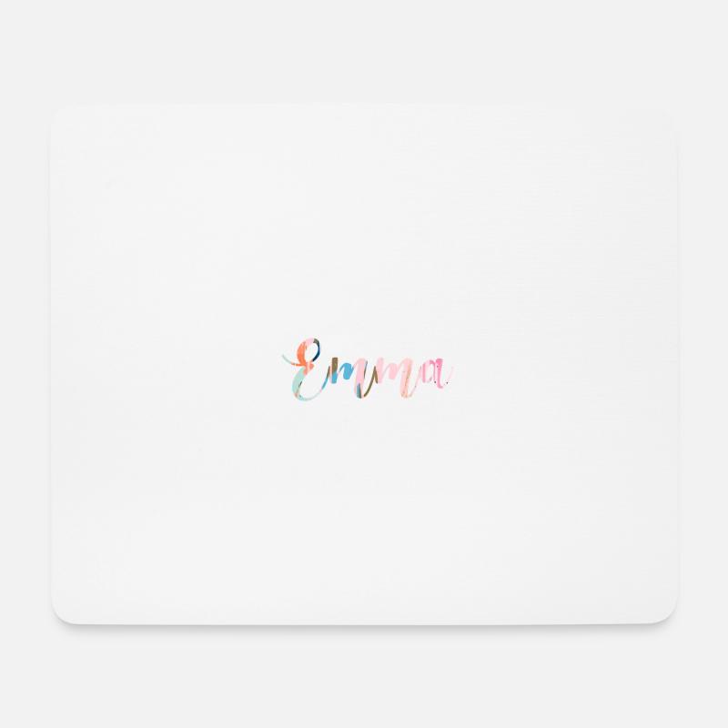 emma,schriftzug, schrift, bunt - Mousepad (Querformat) - Weiß