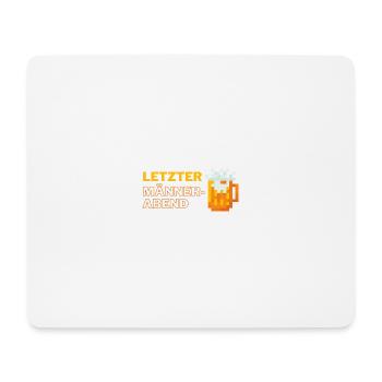 Letzter Männerabend pixel - Mousepad (Querformat) - Weiß - Vorne