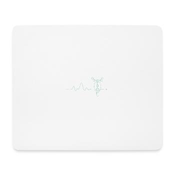 Scooter Heartbeat Pulse Line Scooter Gift - Mouse Pad (horizontal) - white - Front