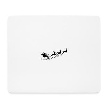 Santa Claus Sleigh Reindeer - Mouse Pad (horizontal) - white - Front