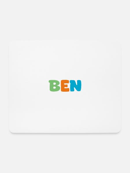 Nom - Ben - Tapis de souris (format paysage) - blanc