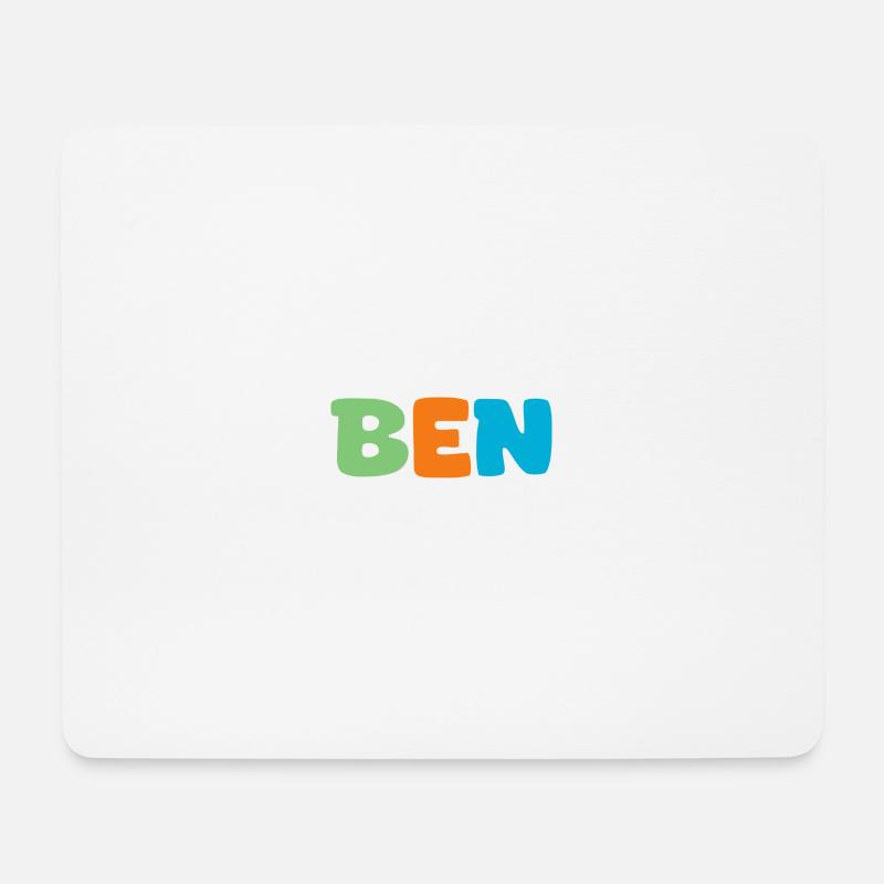 Name - Ben - Mousepad (Querformat) - Weiß