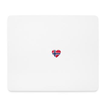 Norwegen Flagge Herzschlag Urlaub Geschenk - Mousepad (Querformat) - Weiß - Vorne