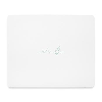 Kettensäge Herzschlag Holzarbeiter Herren Frauen - Mousepad (Querformat) - Weiß - Vorne