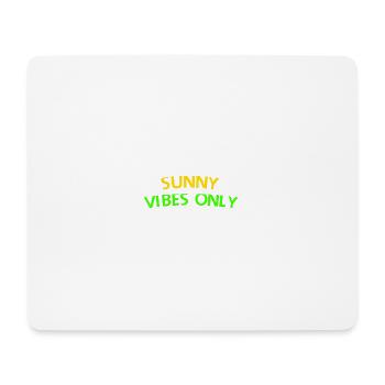 Sunny Vibes Only Typografie T-Shirt - Mousepad (Querformat) - Weiß - Vorne