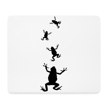 frog silhouette frogs toad - Mouse Pad (horizontal) - white - Front