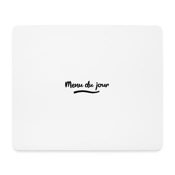Menu du jour schwarz - Mousepad (Querformat) - Weiß - Vorne