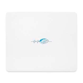 Döner Kebab Drehspieß Heartbeat Herzschlag Liebe - Mousepad (Querformat) - Weiß - Vorne
