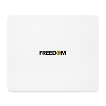 Bitcoin = Freedom (black) - Mousepad (Querformat) - Weiß - Vorne