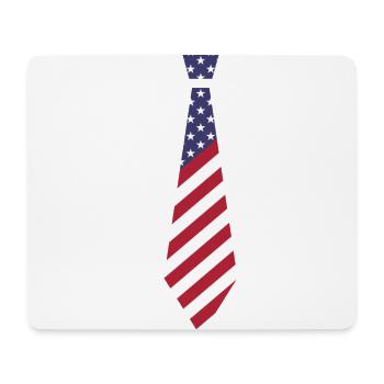 Krawatte USA - Mousepad (Querformat) - Weiß - Vorne