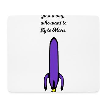 Der Flug zum Mars - Mousepad (Querformat) - Weiß - Vorne