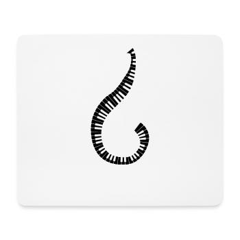Spirale aiguë des touches de piano - Tapis de souris (format paysage) - blanc - Devant