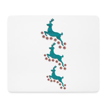 fliegende rentiere, beste weihnachtsgeschenke - Mousepad (Querformat) - Weiß - Vorne