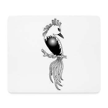 Der Onyx-Vogel - Mousepad (Querformat) - Weiß - Vorne