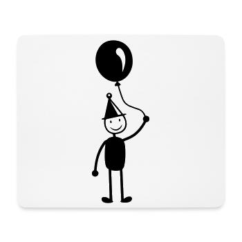 Geburtstag Ballon - Mousepad (Querformat) - Weiß - Vorne