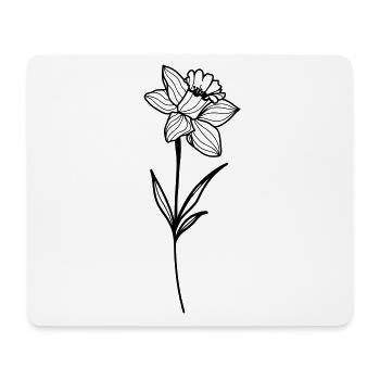 Narzisse, Osterglöckchen - Mousepad (Querformat) - Weiß - Vorne