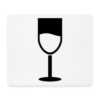 Weinglas - Mousepad (Querformat) - Weiß - Vorne