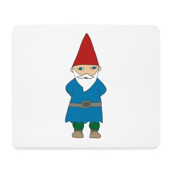nain de jardin - Tapis de souris (format paysage) - blanc - Devant