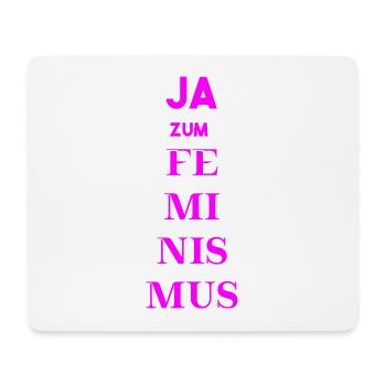 Ja zum Feminismus Geschenkidee Feministin - Mousepad (Querformat) - Weiß - Vorne