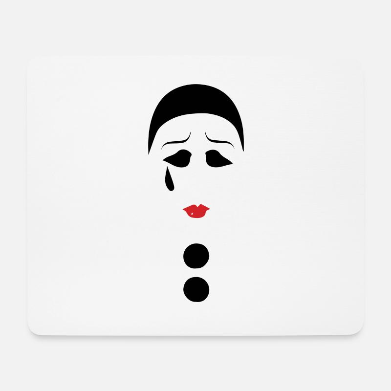 pierrot - Mousepad (Querformat) - Weiß