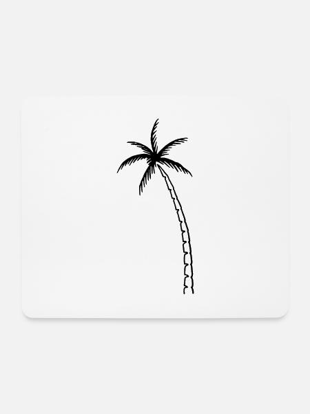 Palme Palm - Mousepad (Querformat) - Weiß