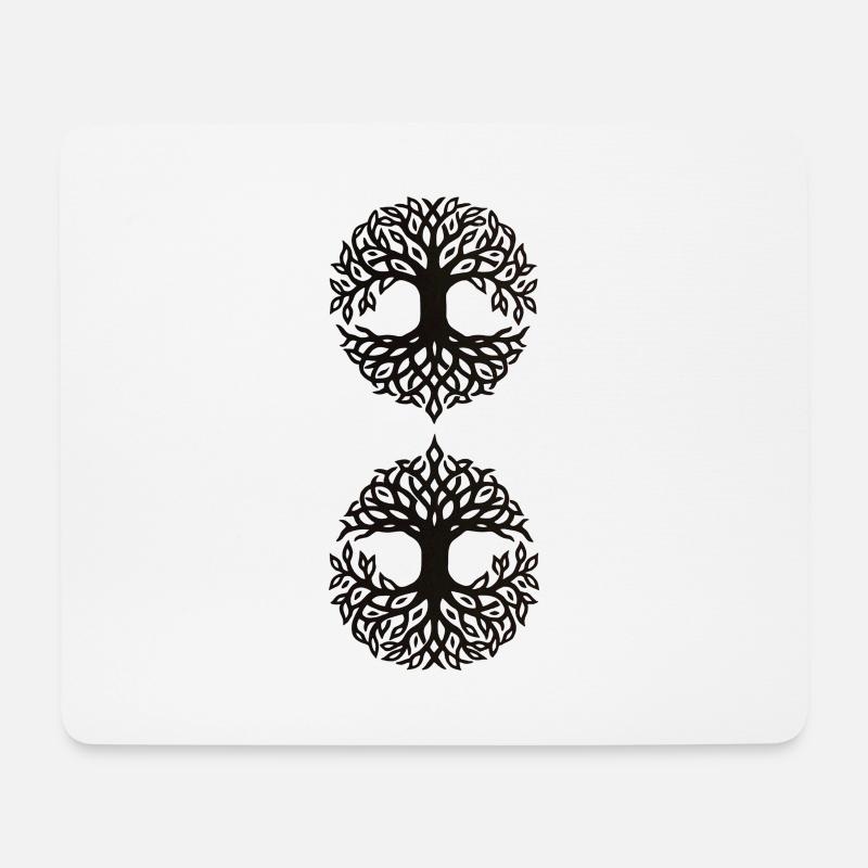 Lebensbaum-Infinity - Ornament Lebensbaum - Mousepad (Querformat) - Weiß