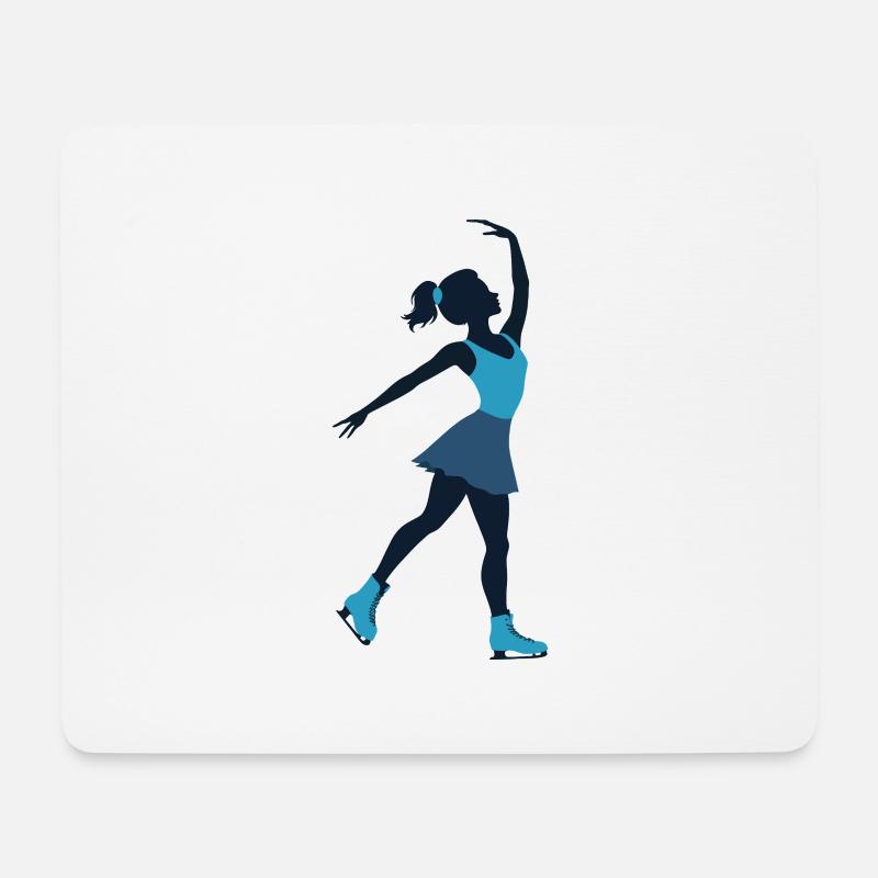 Eis Figure Skater Illustration - Sports Design - Mousepad (Querformat) - Weiß