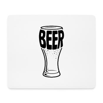 Bière - T-shirt logo de bière drôle - Tapis de souris (format paysage) - blanc - Devant