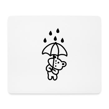 Gardez sous la pluie - Line - Tapis de souris (format paysage) - blanc - Devant
