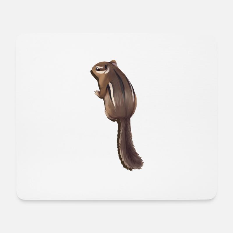 Streifenhörnchen - Mousepad (Querformat) - Weiß