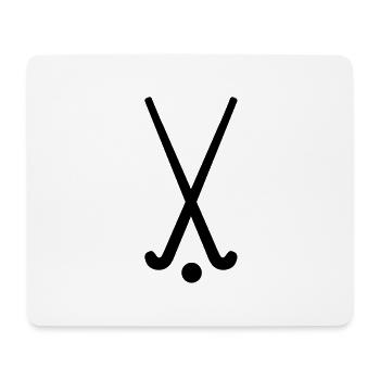 feldhockey_silhouette_f1 - Mousepad (Querformat) - Weiß - Vorne