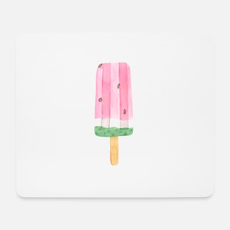 Wassermeloneneis - Mousepad (Querformat) - Weiß