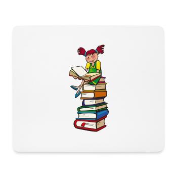 Learning girl - Mouse Pad (horizontal) - white - Front