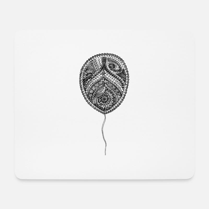 Balloon Mandala, Balloon Mandala - Mouse Pad (horizontal) - white