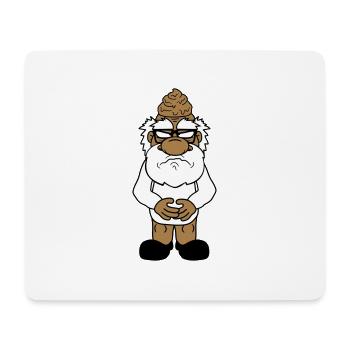 scheisse kacke sauer boese veraergert kot haufen h - Mousepad (Querformat) - Weiß - Vorne