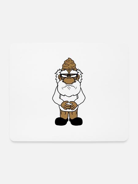 scheisse kacke sauer boese veraergert kot haufen h - Mousepad (Querformat) - Weiß