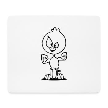 Poussin musclé - Tapis de souris (format paysage) - blanc - Devant