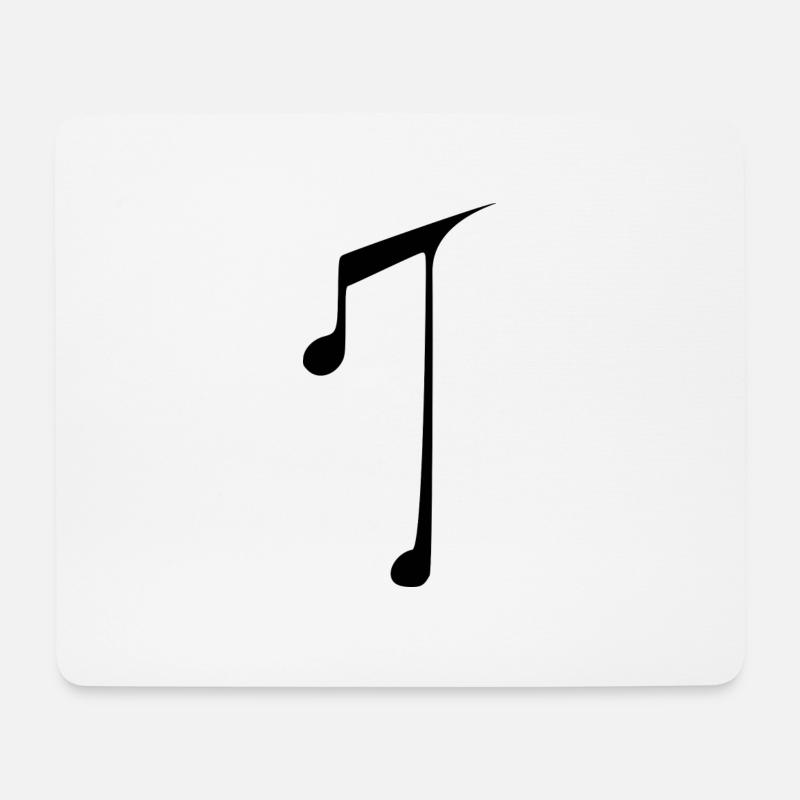 musical note - Mouse Pad (horizontal) - white