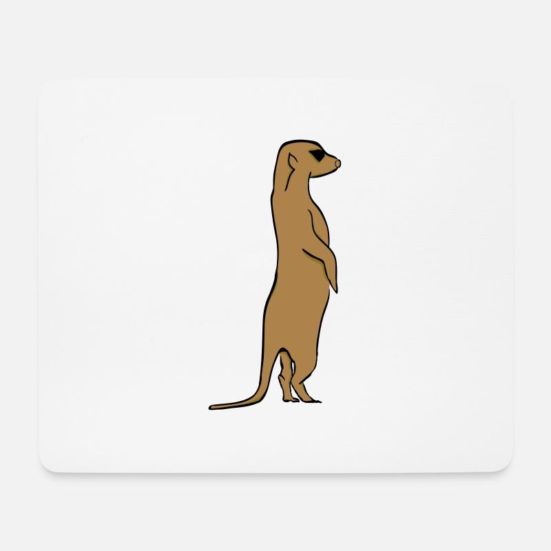Erdmännchen - Mousepad (Querformat) - Weiß