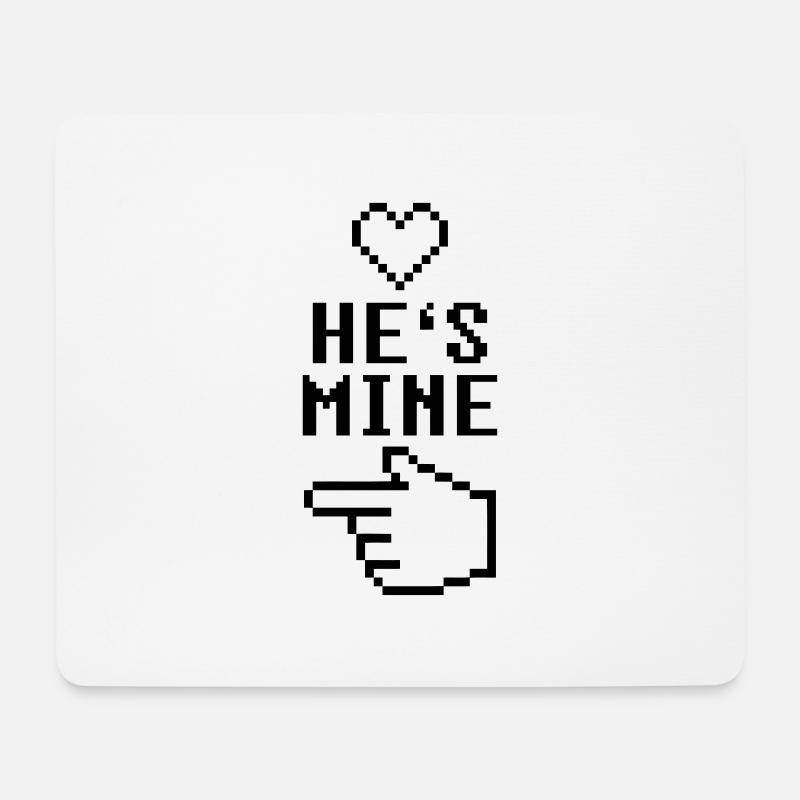 He's Mine 8-Bit - Mousepad (Querformat) - Weiß