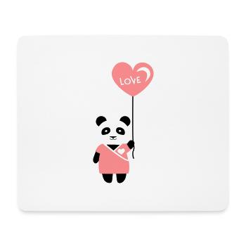 Pärchenshirt "Panda" Mädchen - Mousepad (Querformat) - Weiß - Vorne