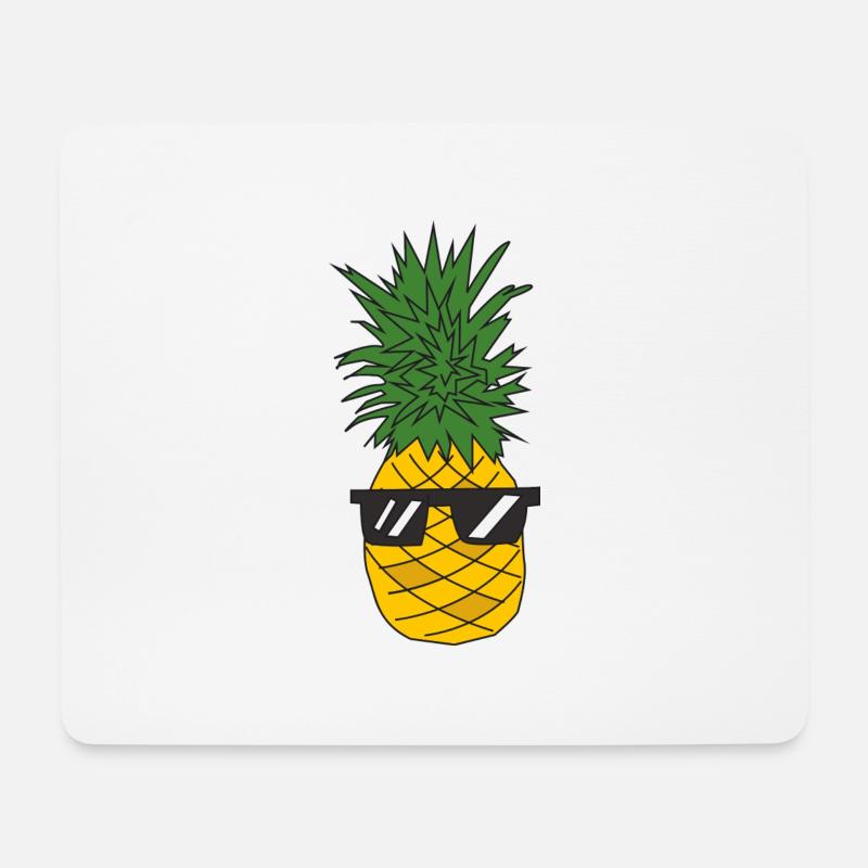 Ananas - Mousepad (Querformat) - Weiß