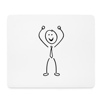 strichmaenchen positiv - Mousepad (Querformat) - Weiß - Vorne